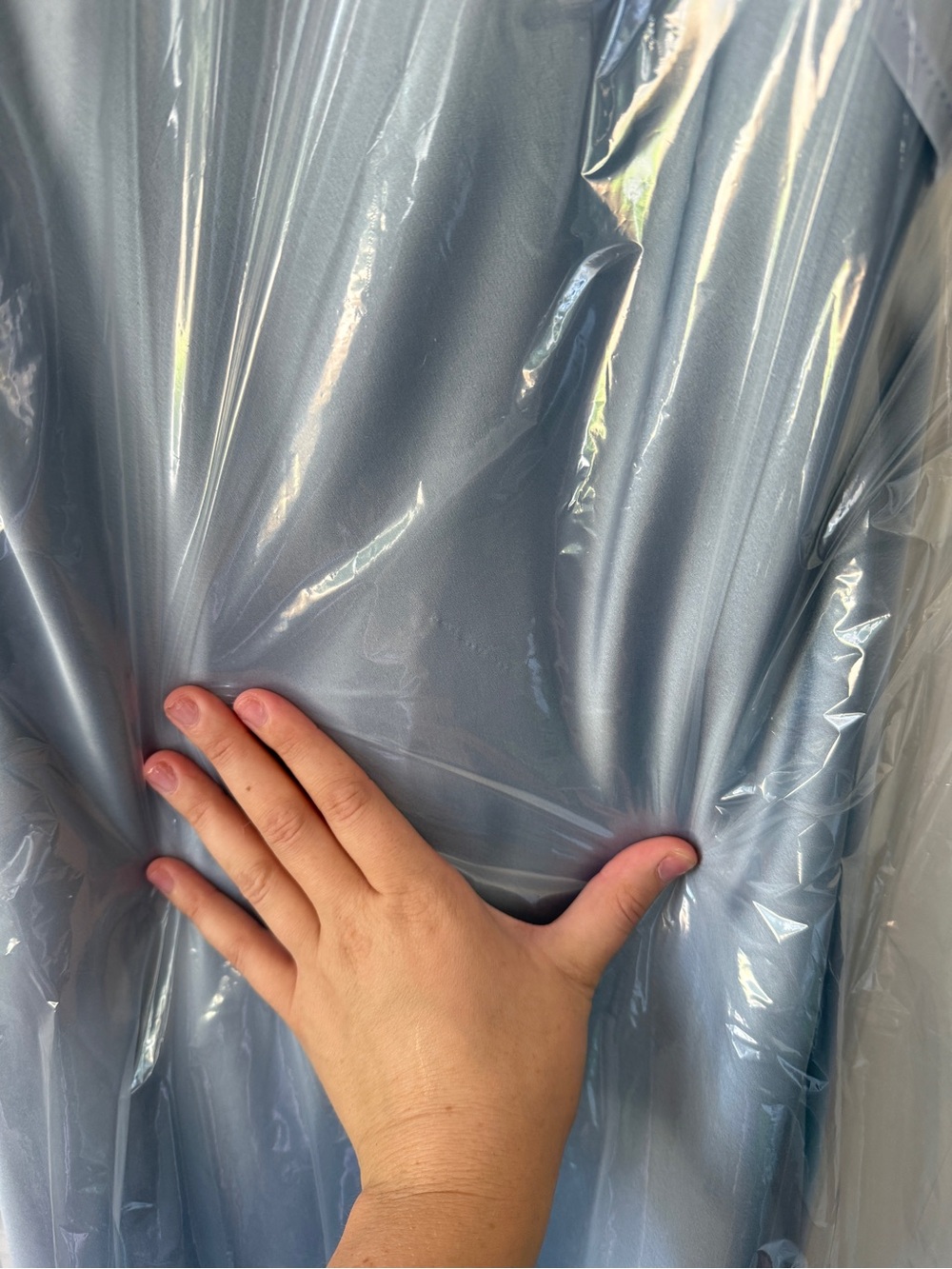 Show Me Your MuMu Satin Bella Maxi Dress in Steel Blue - Picture 9 of 12